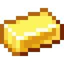 Minecraft Gold Ingot item icon (latest, transparent PNG)