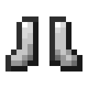 Minecraft Iron Boots item icon (latest, transparent PNG)