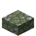 Minecraft Mossy Cobblestone Slab item icon (latest, transparent PNG)
