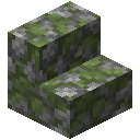 Minecraft Mossy Cobblestone Stairs item icon (latest, transparent PNG)