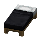 Minecraft Black Bed item icon (latest, transparent PNG)