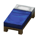 Minecraft Blue Bed item icon (latest, transparent PNG)
