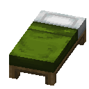Minecraft Green Bed item icon (latest, transparent PNG)