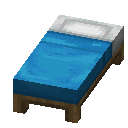 Minecraft Light Blue Bed item icon (latest, transparent PNG)