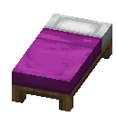 Minecraft Magenta Bed item icon (latest, transparent PNG)