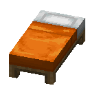 Minecraft Orange Bed item icon (latest, transparent PNG)