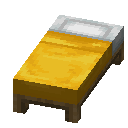Minecraft Yellow Bed item icon (latest, transparent PNG)