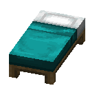 Minecraft Cyan Bed item icon (latest, transparent PNG)