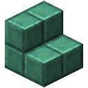 Minecraft Oxidized Cut Copper Stairs item icon (latest, transparent PNG)