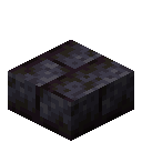 Minecraft Polished Blackstone Brick Slab item icon (latest, transparent PNG)