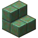 Minecraft Weathered Cut Copper Stairs item icon (latest, transparent PNG)