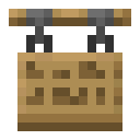Minecraft Oak Hanging Sign item icon (latest, transparent PNG)