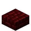 Minecraft Red Nether Brick Slab item icon (latest, transparent PNG)