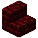 Minecraft Red Nether Brick Stairs item icon (latest, transparent PNG)